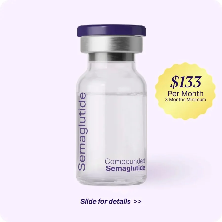 Compounded Semaglutide vial — $133 per month